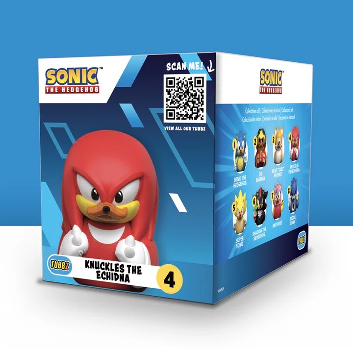  Sonic the Hedgehog Knuckles TUBBZ Boxed Duck   Netflix Movie Gaming Collect Set1