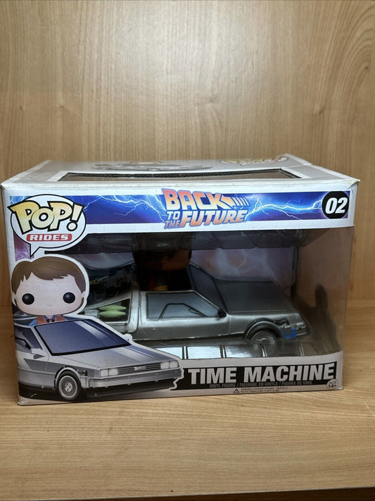 Funko Pop! Back To The Future Time Machine #02 DeLorean Rare Rides Tatty Box