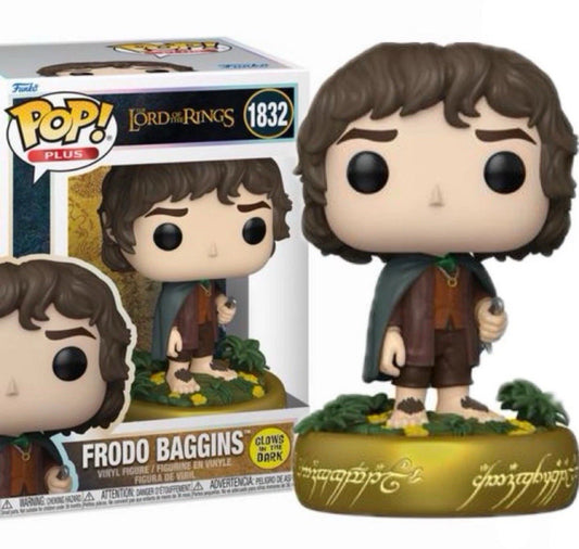 Lord of The Rings Frodo Baggins GLOW Funko Pop! PLUS w/ Protector In Stk Mid Aug