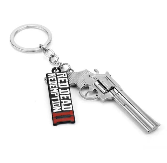 Red Dead Redemption II Revolver Gun Keyring Key GTA Rockstar Chain 🇬🇧 Gift bag