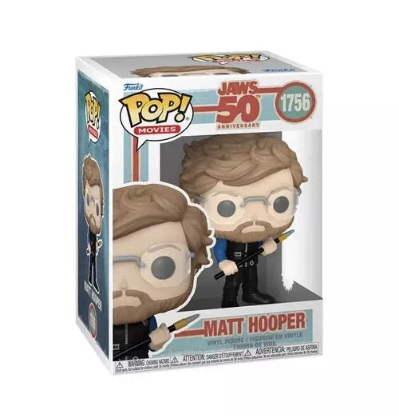 Jaws Matt Hooper & Quint With Shark  50th Anniversary Pop! Vinyl Fig In Stk Now