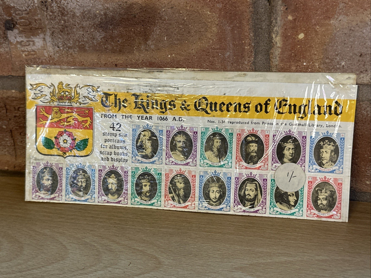 Stickers/stamps, 1066 Ad. Kings and Queens To Queen Elizabeth.  Original Sealed1