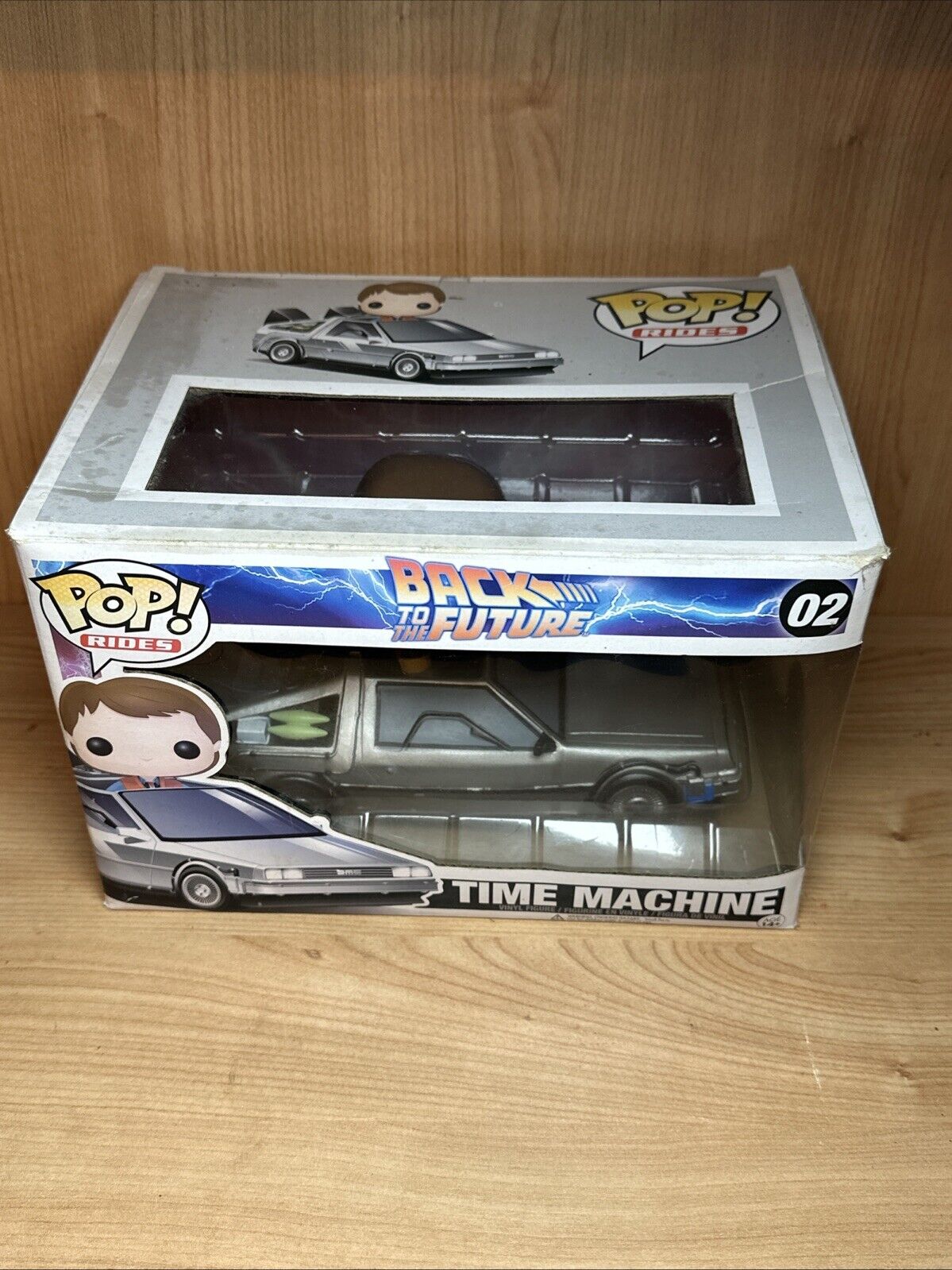 Funko Pop! Back To The Future Time Machine #02 DeLorean Rare Rides Tatty Box