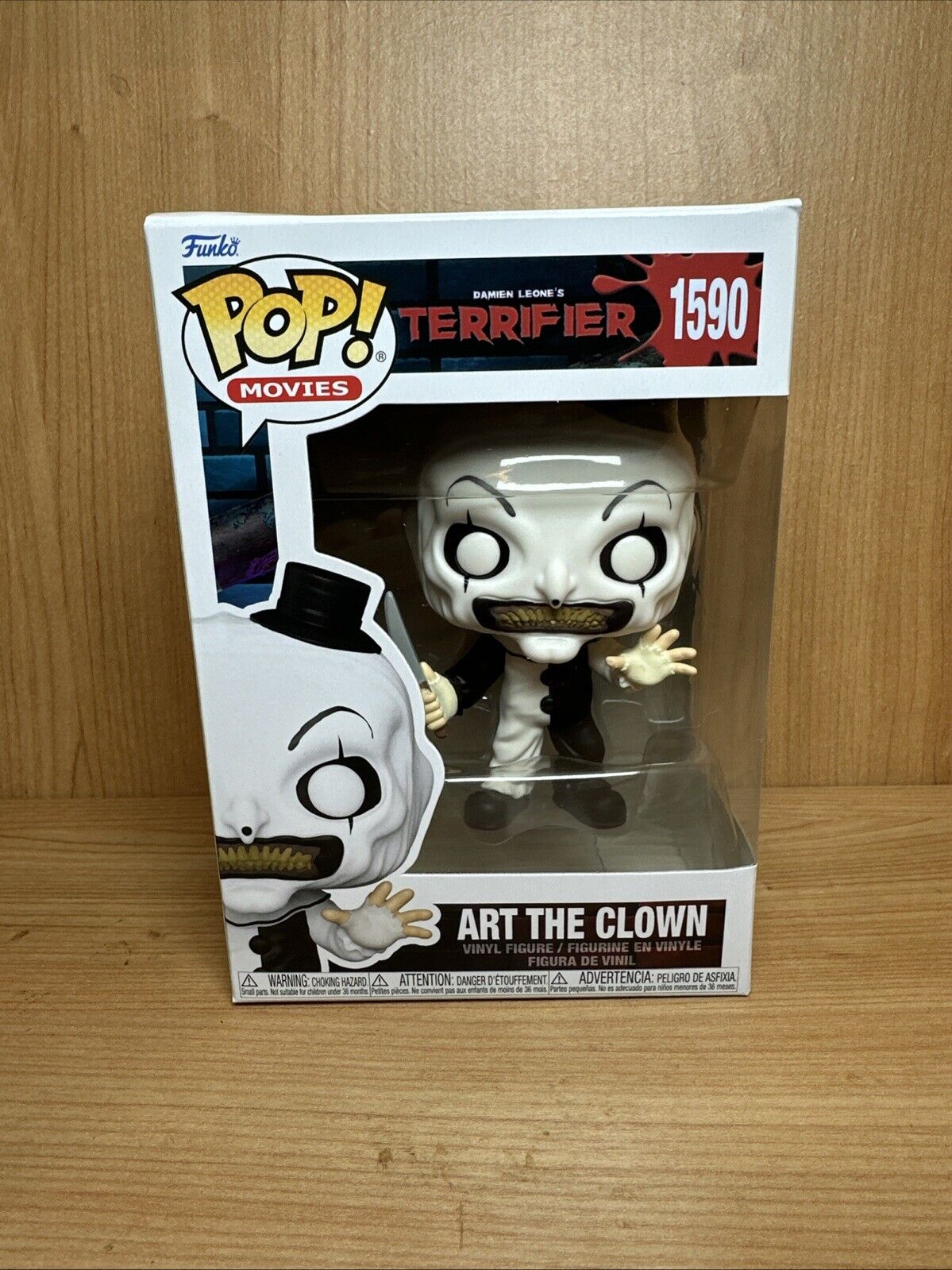 Terrifier Art the Clown with Knife Funko Pop #1590 In Stock Now Horror