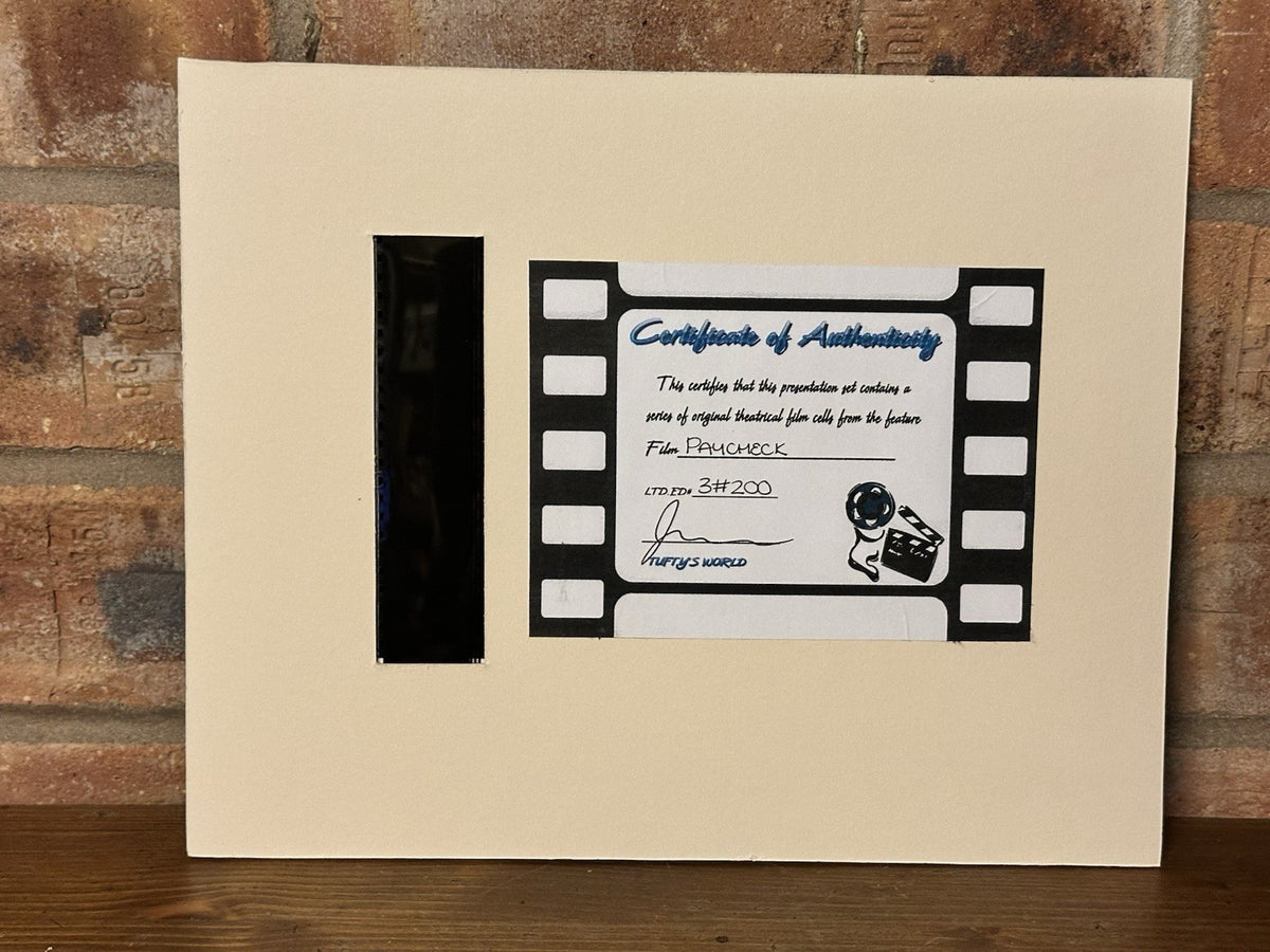 PAYCHECK  35mm Film Cell  MOUNTED DISPLAY 8x10 Movie Gift Tom Cruise3