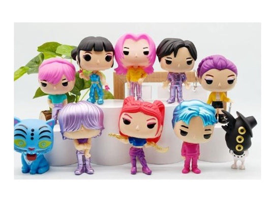10x K-Pop Demon Hunters Pop Vinyl Figure Collection Kids Anime Toy action figure