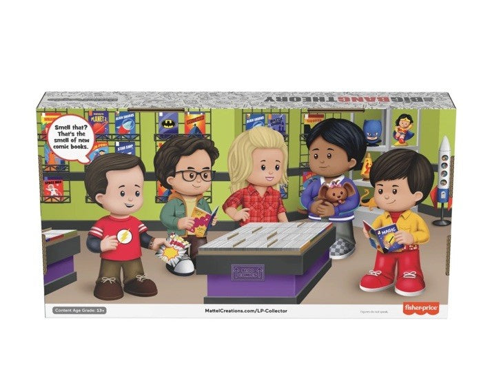 BIG BANG THEORY LITTLE PEOPLE Collector Set 5 figure 7cm FISHER PRICE In Stk