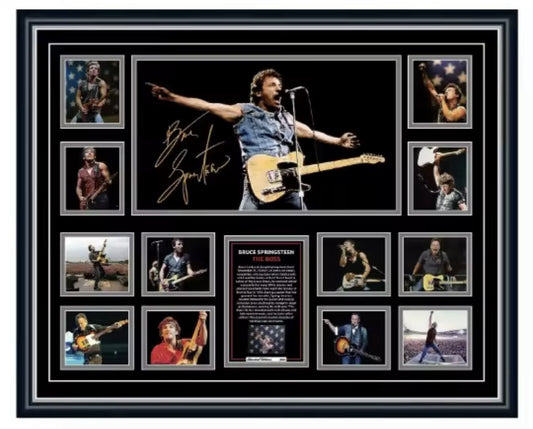 Bruce Springsteen Signed A4 Canvas Print Autograph Music Band Collage No Frame