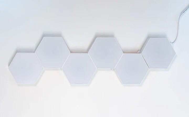 Connectable Hexagon Gaming Lights Touch To Change Colour Add To Sets6