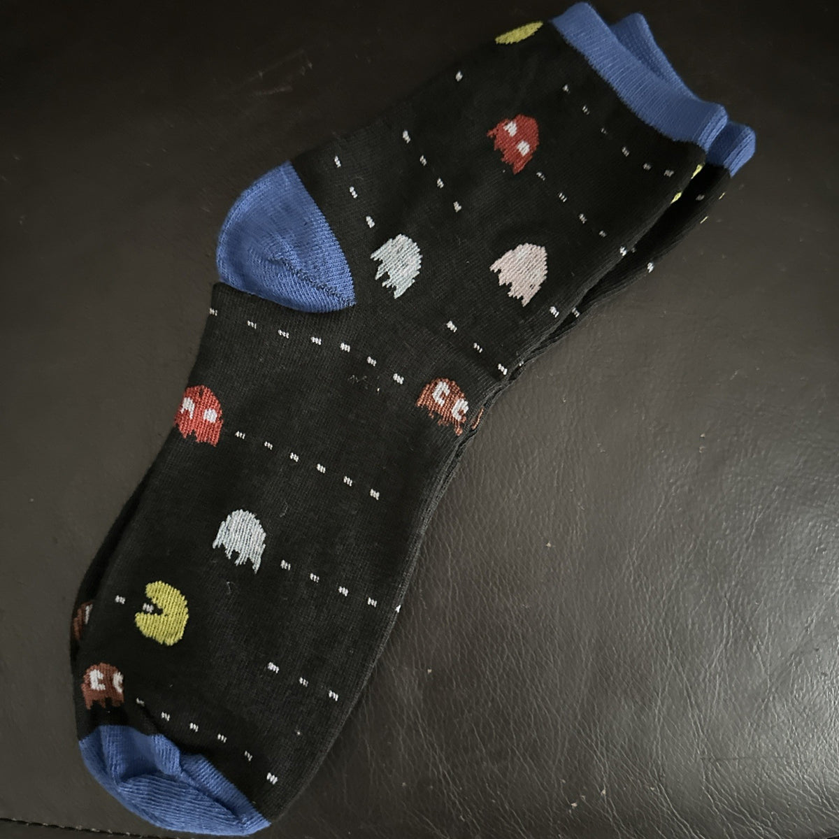 Funky Happy Designer Cotton Mens socks Pac-Man Ghosts - UK Stock Med 37-450