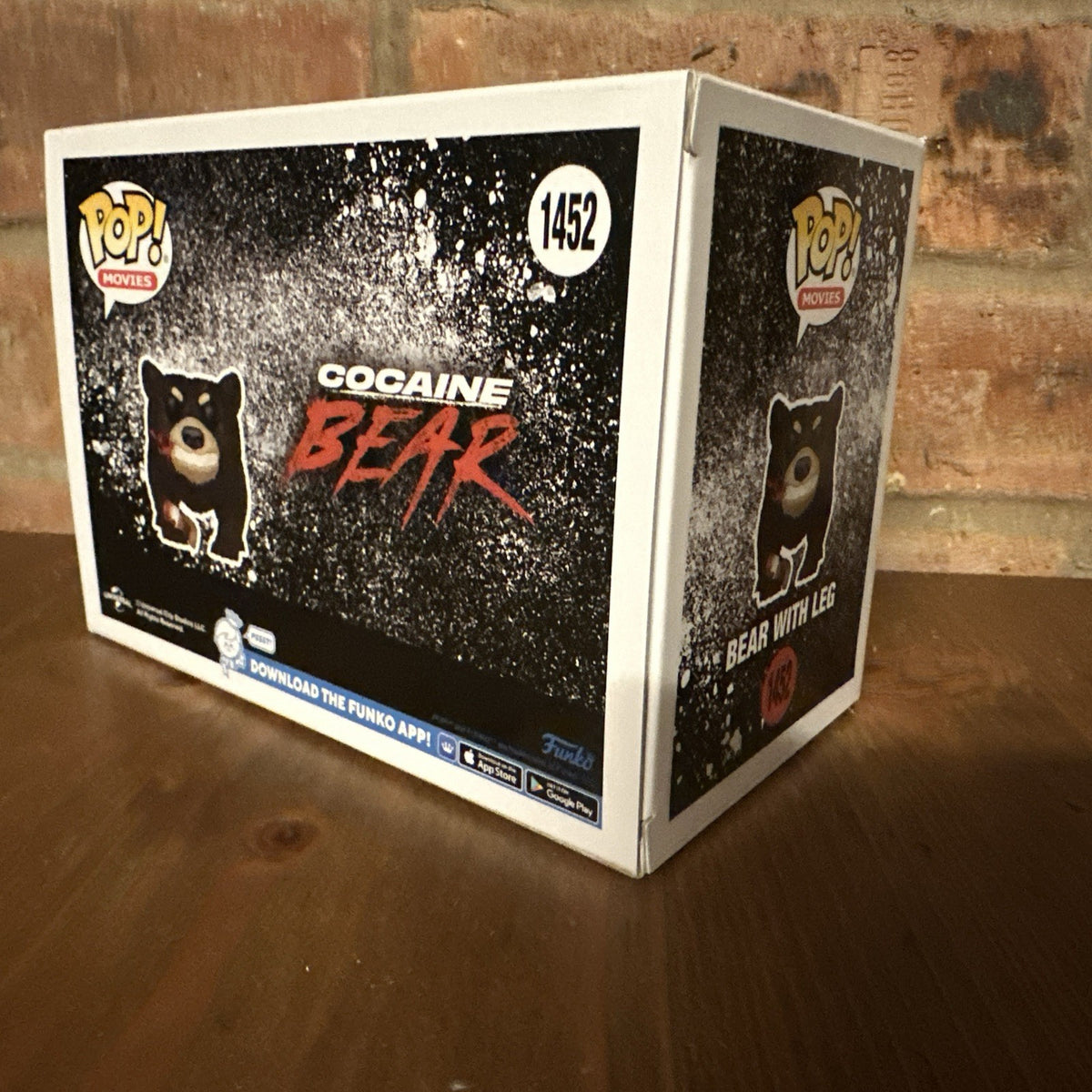 COCAINE BEAR WITH BLOODY LEG 3.75" POP MOVIES VINYL FIGURE FUNKO 14522