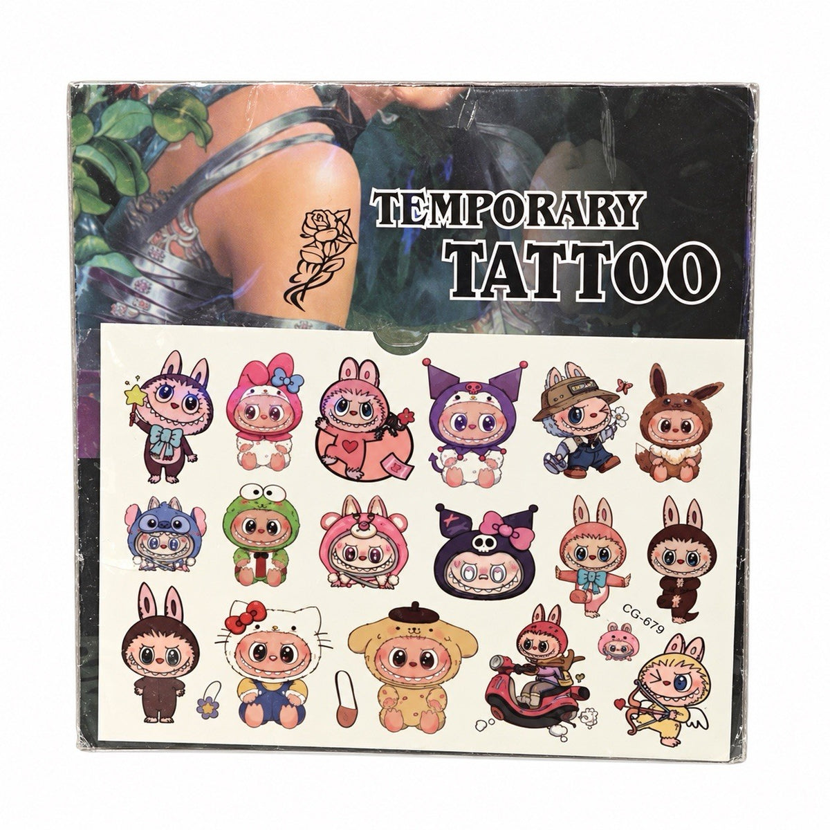 labubu Temporary tattoo Transfers x17 Summer Gift Set Party Bag Stickers Star0