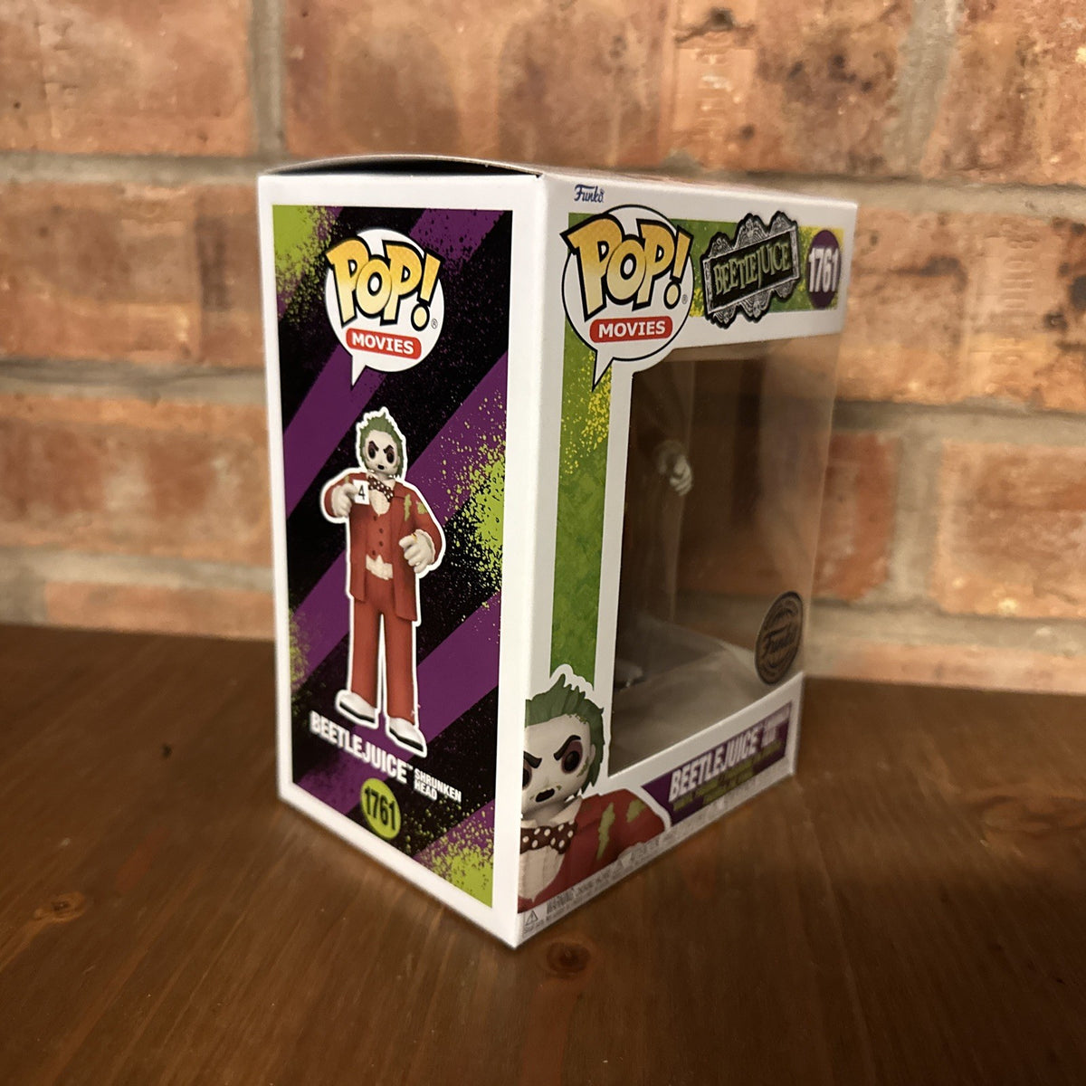 Funko Pop Beetlejuice Shrunken Head #1761 Bj Horror Red Suit Cult Movie Gift2