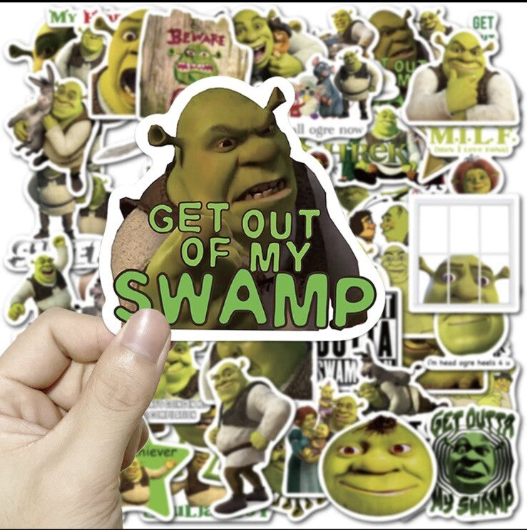 10 pcs Stickers Cartoon Disney Monster Shrek Graffiti Gift Decal PC Laptop Home0