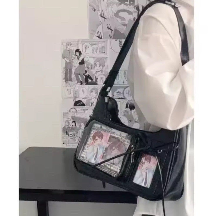 Y2K Transparent Crossbody Bag Lightweight Harajuku School Show Of Your Labubu0
