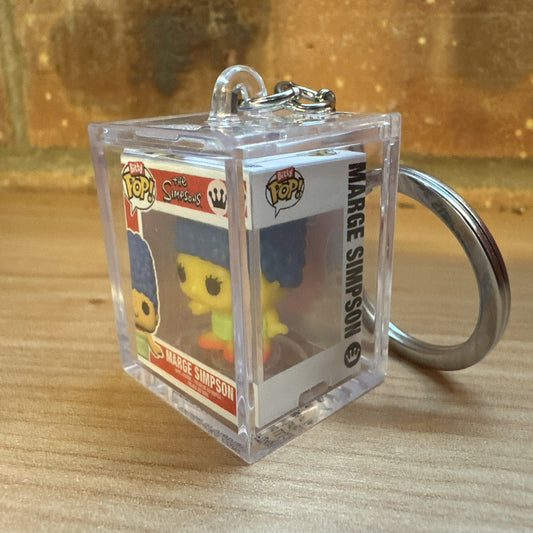 Funko Bitty Pop! The Simpsons MARGE Simpson Chase Set Hard Case Key ring Gift