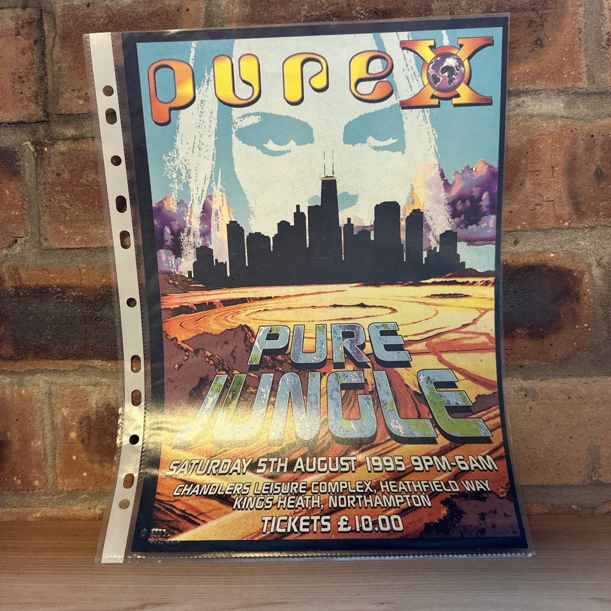 Rave Flyer Pure X Pure Jungle 5th Aug 1995 Chandlers Leisure Northampton0