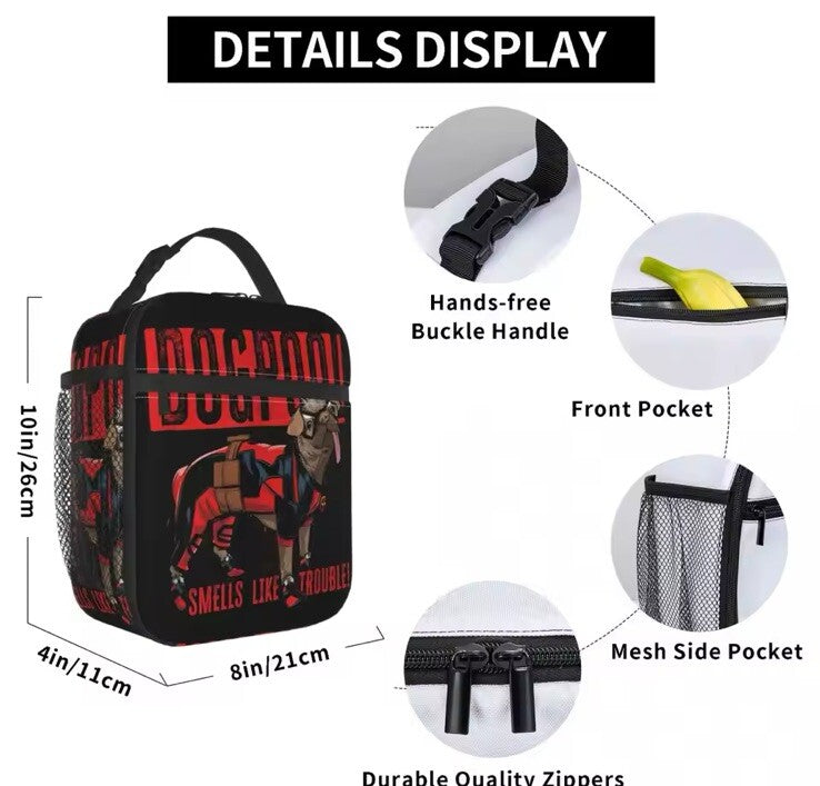 Dogpool Deadpool & Wolverine Insulated Lunch Bag Thermal Food School Picnic 5