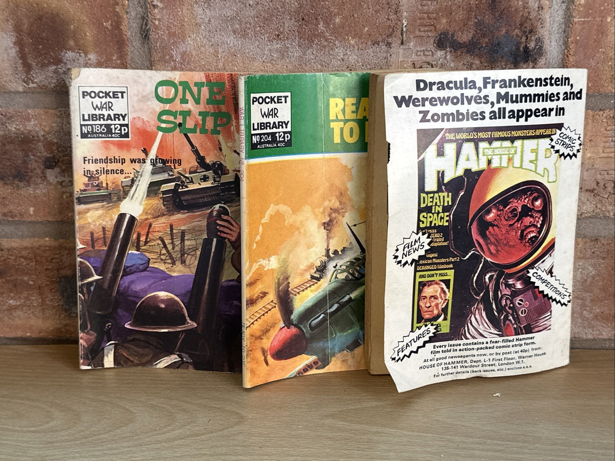 Pocket War Library (in pictures) bundle / job lot of 3 comics # 229 204 1862