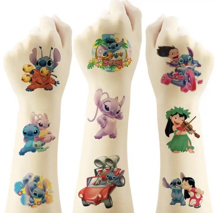 20 Lilo Stitch Water Tattoos Temporary Tattoos Kids Party UK Seller1