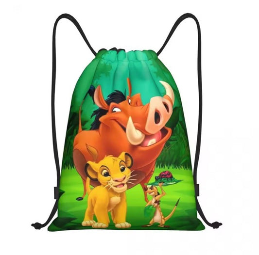 Disney Lion King Drawstring Pe Bag Swim Bag Simba Timmon Pumbah