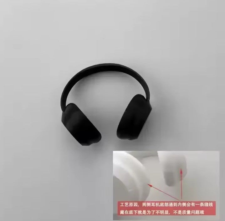 LABUBU 10-17CM Doll Headphones ONLY Accessories Black Dress-Up Styling 3