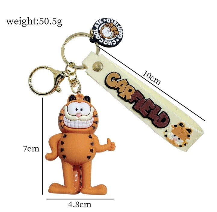 Garfield Chef Keychain Keyring Pendant Bag Charm Cartoon Cat Gift Movie Key Ring5