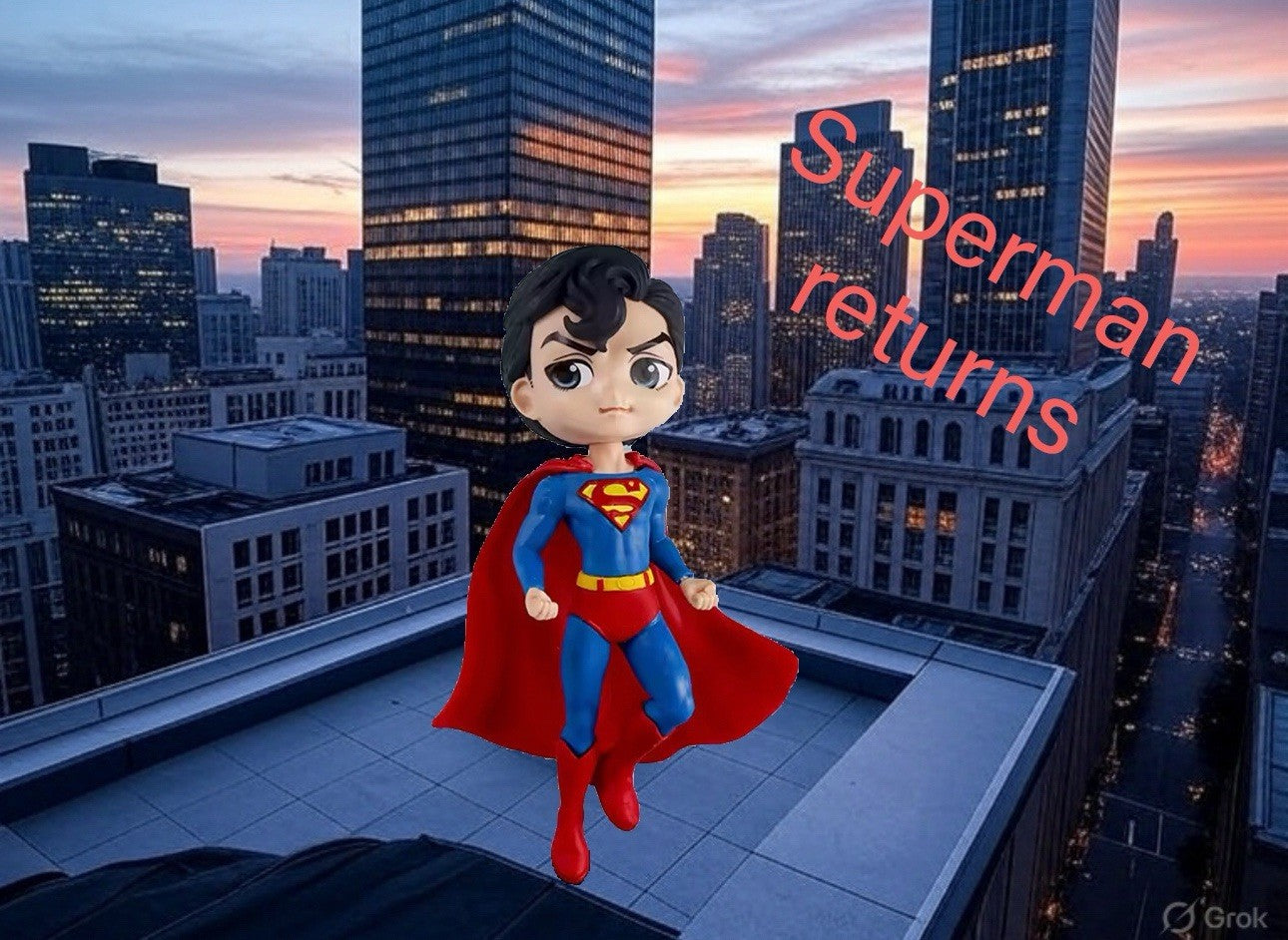 Superman  Movie Limited edition DC Comics Q Minifigure 17.5cm Figure