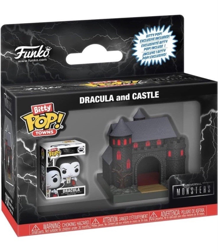 Universal Monsters Bitty POP! Towns Vinyl Figure Dracula with Castle - [New]0