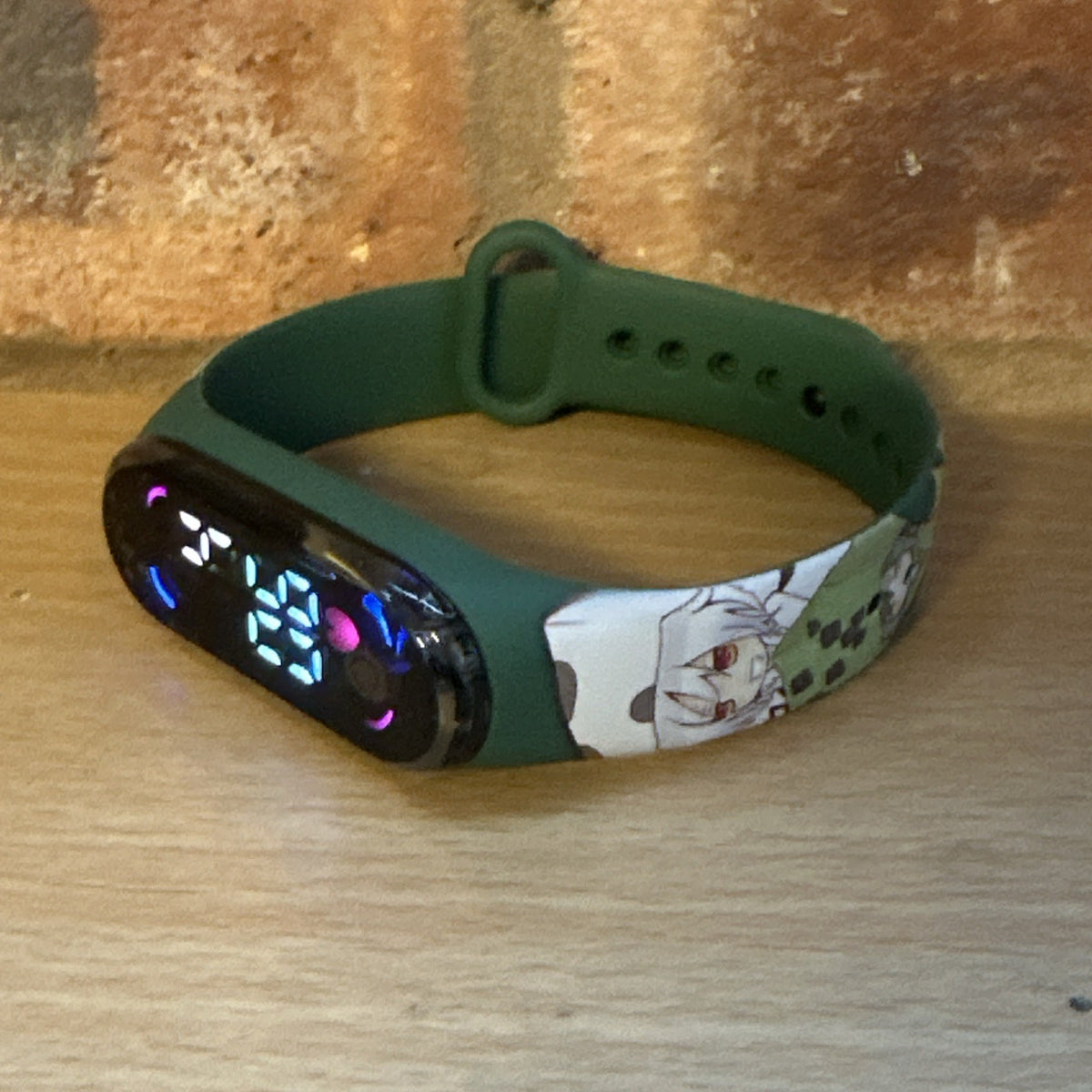 Minecraft Creeper Green Printed Strap LED Kids Watch Gift2