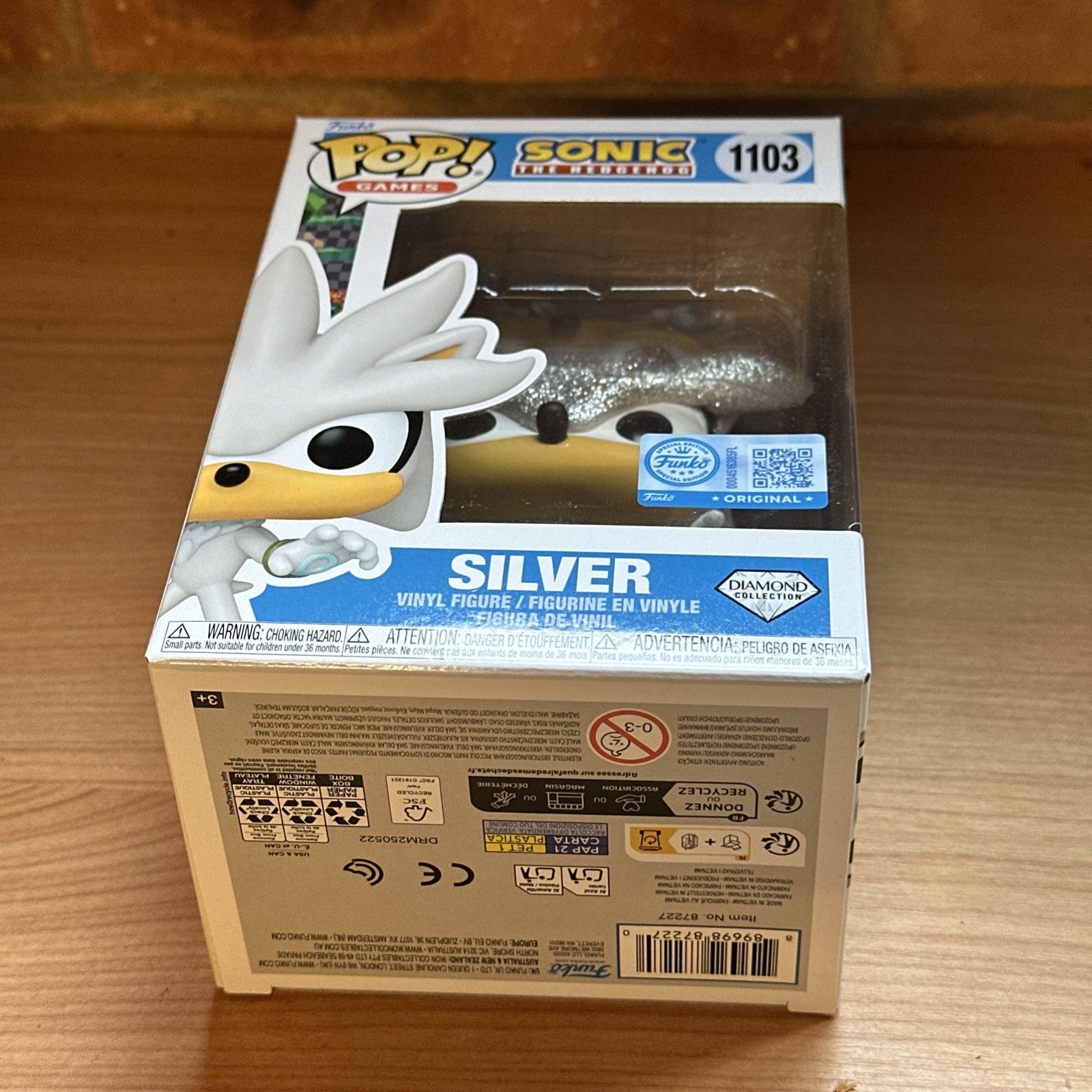 Funko POP! Sonic Hedgehog SILVER Diamond Glitter Ltd Ed 1103 In Stock Now
