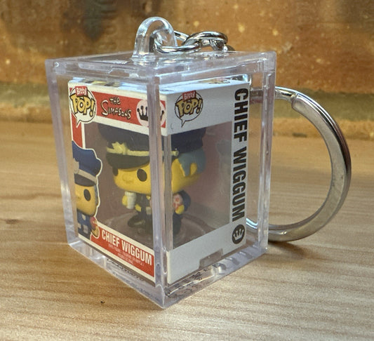 Funko Bitty Pop! The Simpsons CHIEF WIGGUM CHASE Set Hard Case Key ring