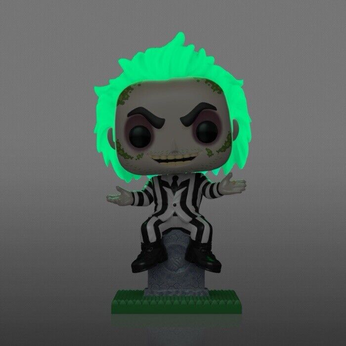 Funko Beetlejuice on Tombstone GITD Pop! Ltd Ed Exc Glow Cult In Stock Now