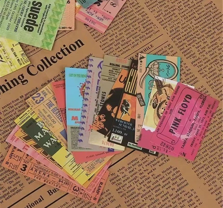 43 Retro Rock Tickets Tour Replica Souvenir Ticket Stubs Display Scrapbook2