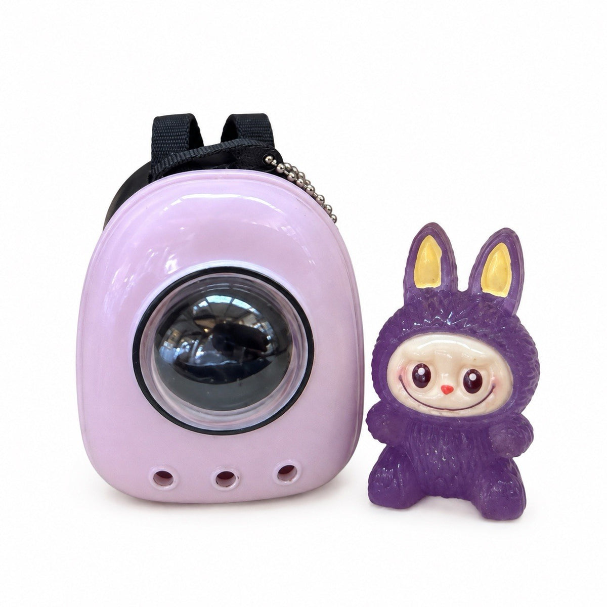 for Labubu pink backpack With Random Glow mini figure inside Gift Party Cartoon0