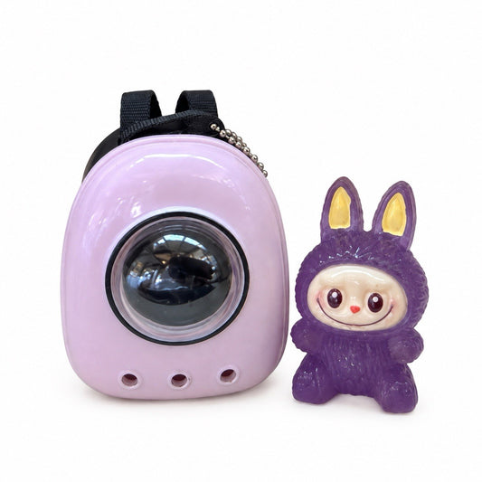 for Labubu pink backpack With Random Glow mini figure inside Gift Party Cartoon0