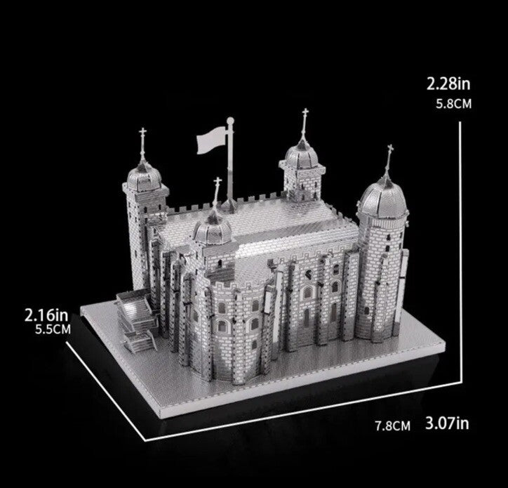 Metal Model Tower of London 3D Laser Cut Sheet Metal DIY Kit Hobby Gift 4