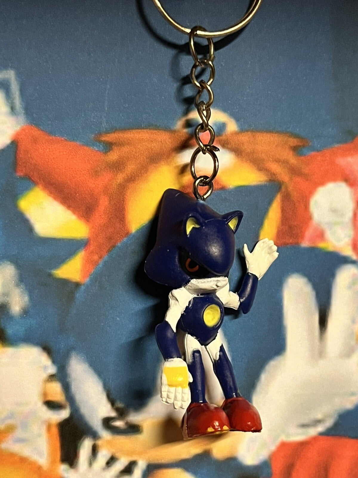 Sonic The Hedgehog Metal Sonic Keyring Keychain Sega Gaming Key Ring gift bag2