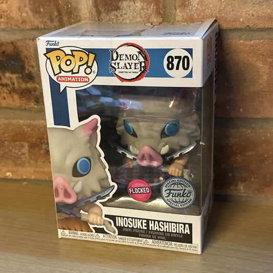 Demon Slayer Inosuke Hashibira with Blades Crossed Flocked Pop! Vinyl Box Damage0