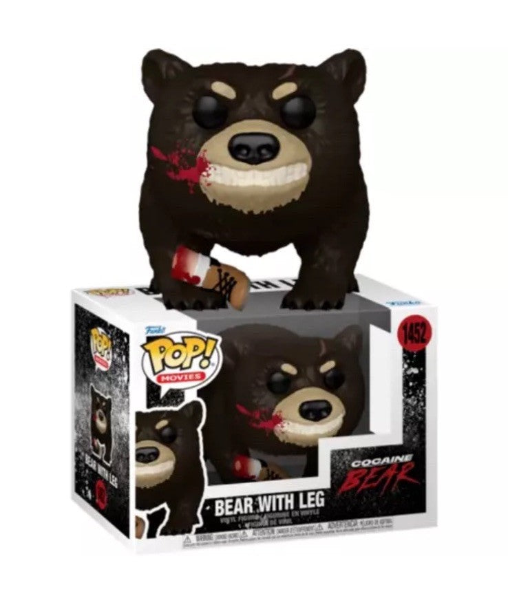 COCAINE BEAR WITH BLOODY LEG 3.75" POP MOVIES VINYL FIGURE FUNKO 14520