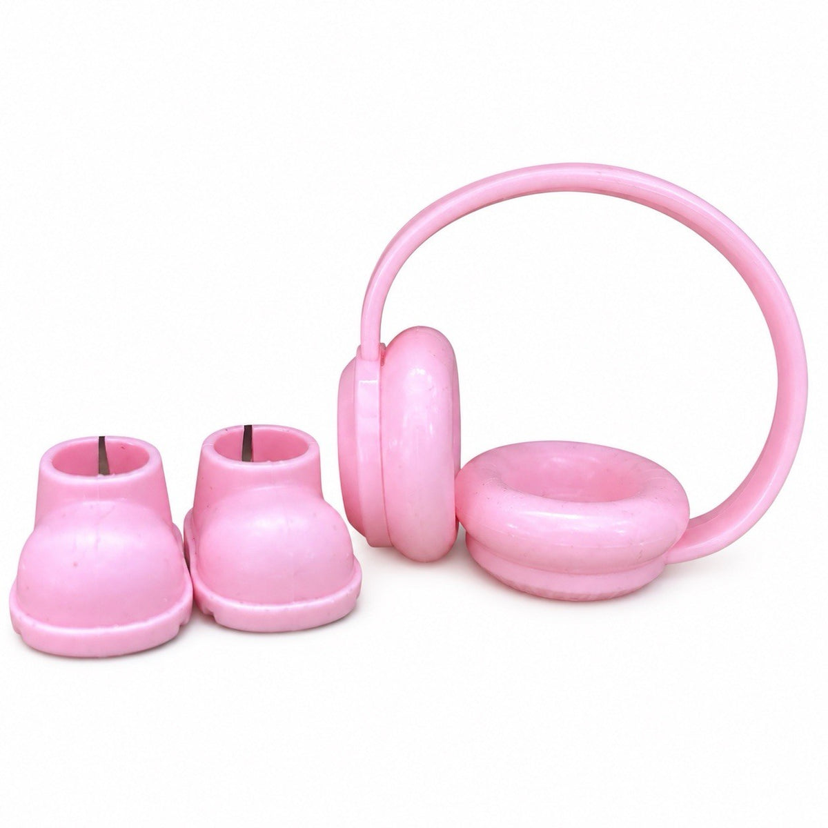labubu sized Pink Headphones And Shoe Set Series Figure Collect Monsters Gif0