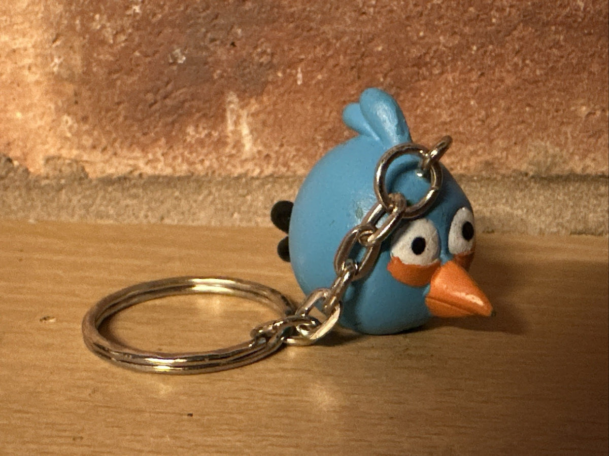 Angry Birds Bluebird Pig Key Ring  danglers Keychain charm PVC Movie Gift2