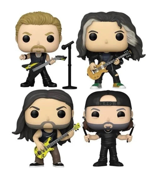 Funko POP! Metallica 72 Seasons 4 Figure Set James Lars Kirk Robert In Stock Now