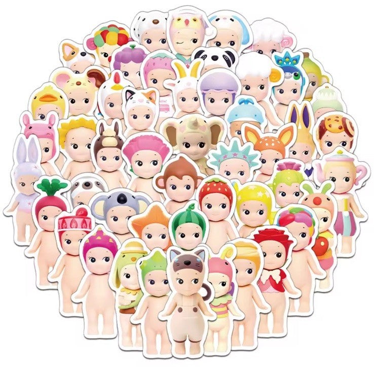 50 x Sonny Angel Animals Pastel Kawaii Vinyl Stickers Waterbottle Laptop Gift0