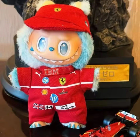 2025 Labubu F1  Racing Outfit Clothes Set Gift Racing Monsters NO DOLL F1