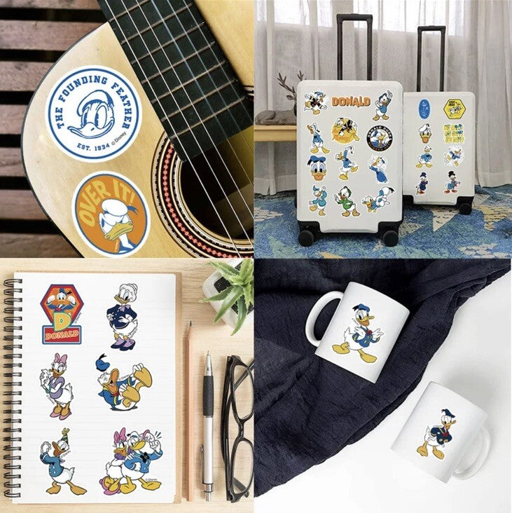 50pcs Disney Donald Duck Daisy Duck Cartoon Waterproof Stickers Car Decals2