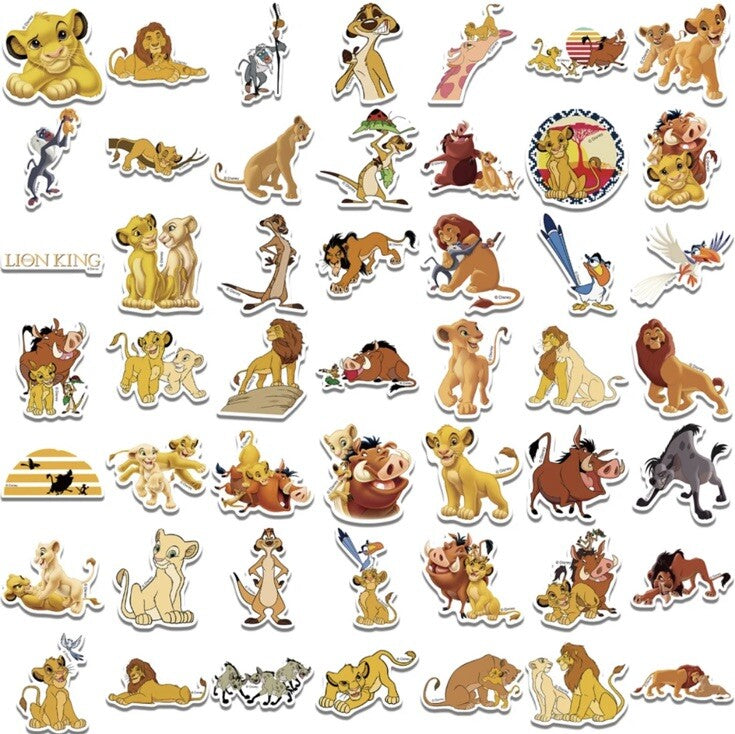 50x Lion King Movie Mufasa Disney Stationery Wall Stickers Bomb Laptop Vinyl3