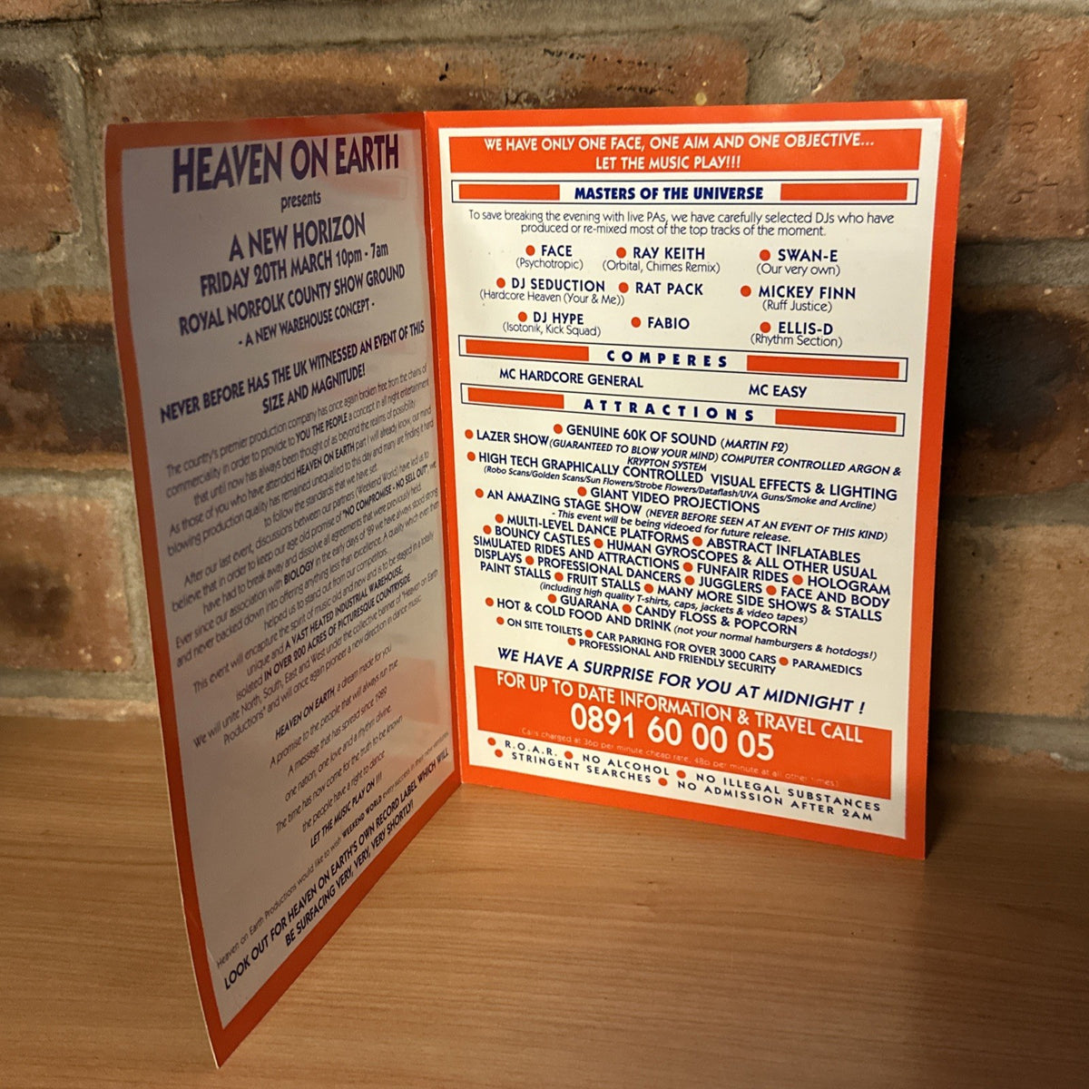 Rave Flyers Heaven On Earth A New Horizon 20th Mar Norfolk Show Ground1