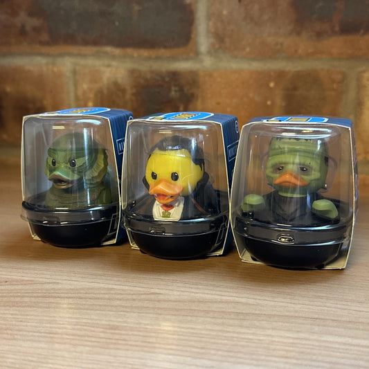 TUBBZ 1ST Ed MINI Universal Monsters Set Of 3 Frankenstein Dracula Creature duck