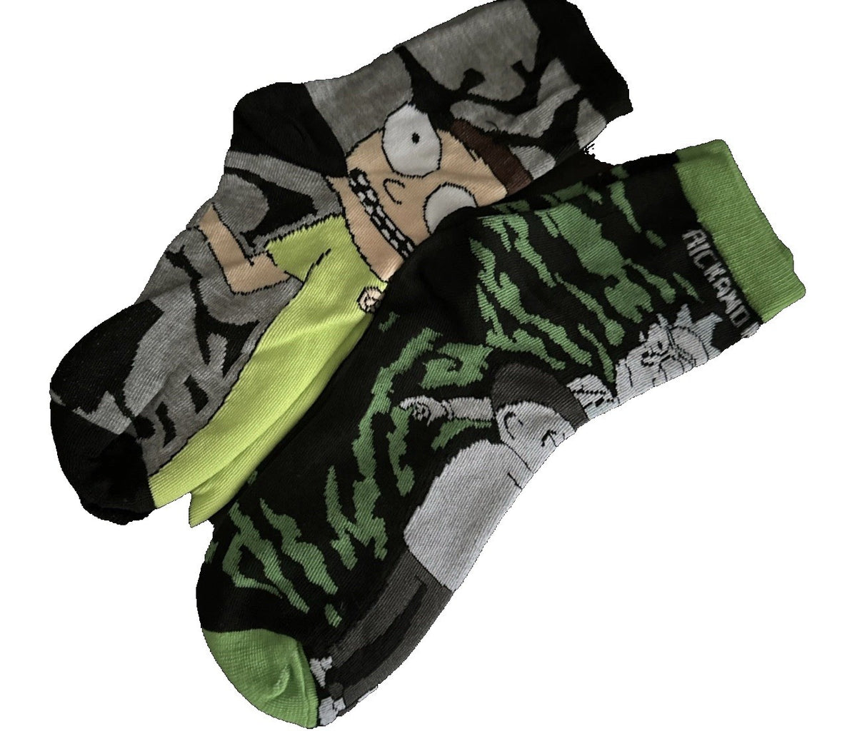 2 Pairs Rick And Morty Socks One Size 4-10 Eu 37-45 Great Gift Uk Stock New1
